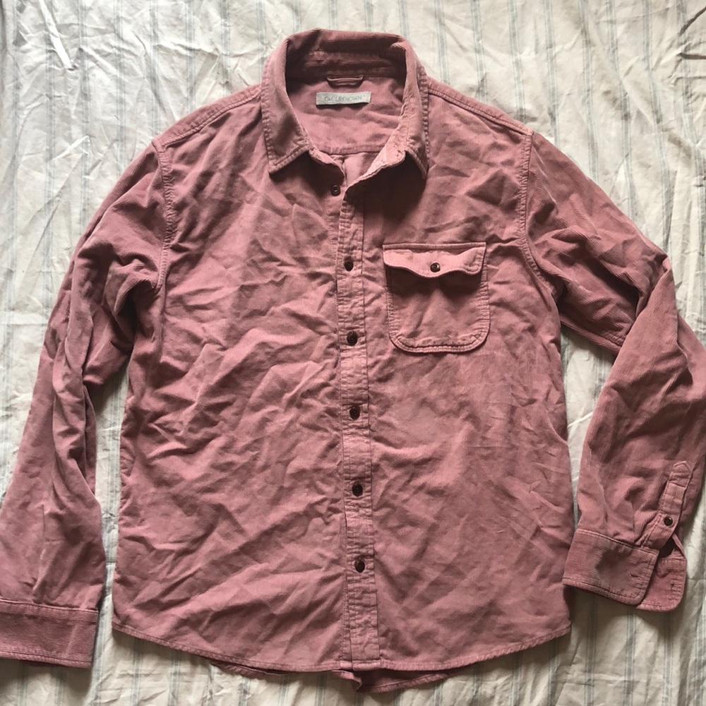 Outerknown Pink Corduroy Shirt
